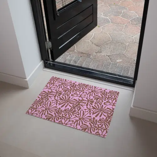 Organisch - Patroon - Roze Deurmat klein 898 -sfeer5