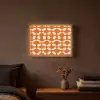 Oranje - Organische vormen - Wit Light Box met batterij (Wandlamp) middel 907 -sfeer4