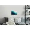 Zee - Silhouet - Abstract - Blauw Muursticker klein -slaapkamer
