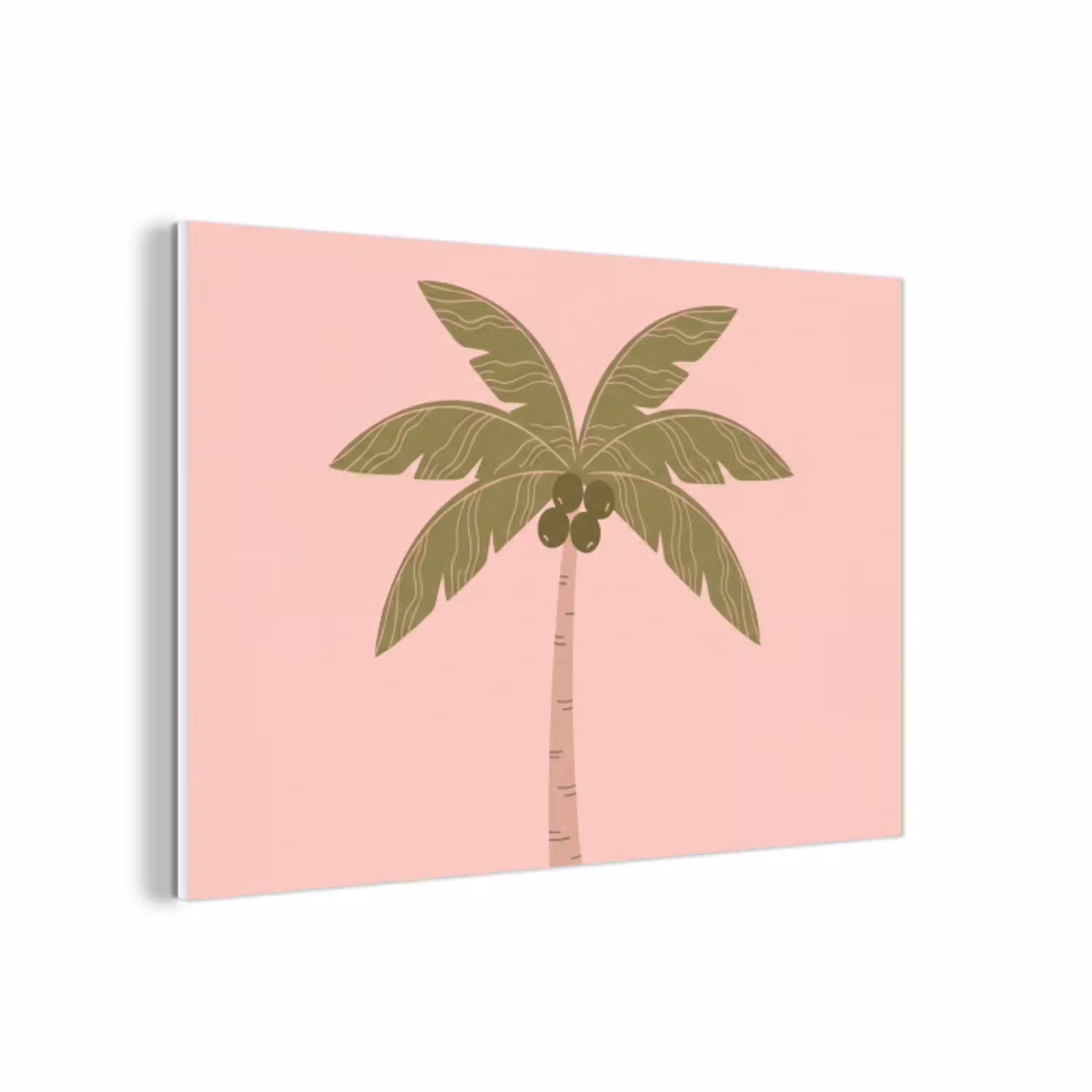 Boom - Palm - Natuur - Illustratie - Roze forex 5mm xxl -3d