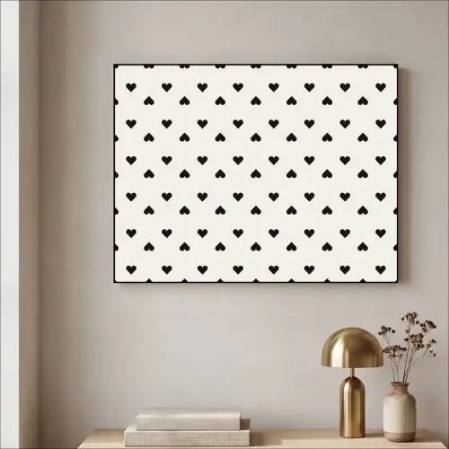 Vet - Liefde - Wit - Zwart Textielframe zwart klein 947 -sfeer2