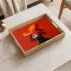 Oranje - Hoed - Vrouw Dienblad Rechthoek middel -sfeer1