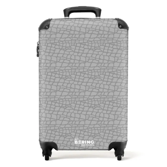 Patroon van grijze schubben NBS - Handbagage koffer - Kinderen Unisex middel -productfoto_recht