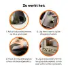 Penseelstrepen - Mos - Groentinten Inductie beschermer vinyl 3mm klein 276 -zzzzzzz-td-werking