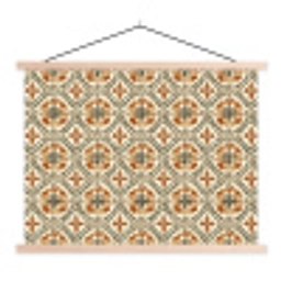 Elegant - Antiek - Kleurrijk textielposter latten blank klein 122 -3d