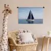 Zeilboot - Zee - Blauw Wandkleed katoen klein -wsfeer5_kind