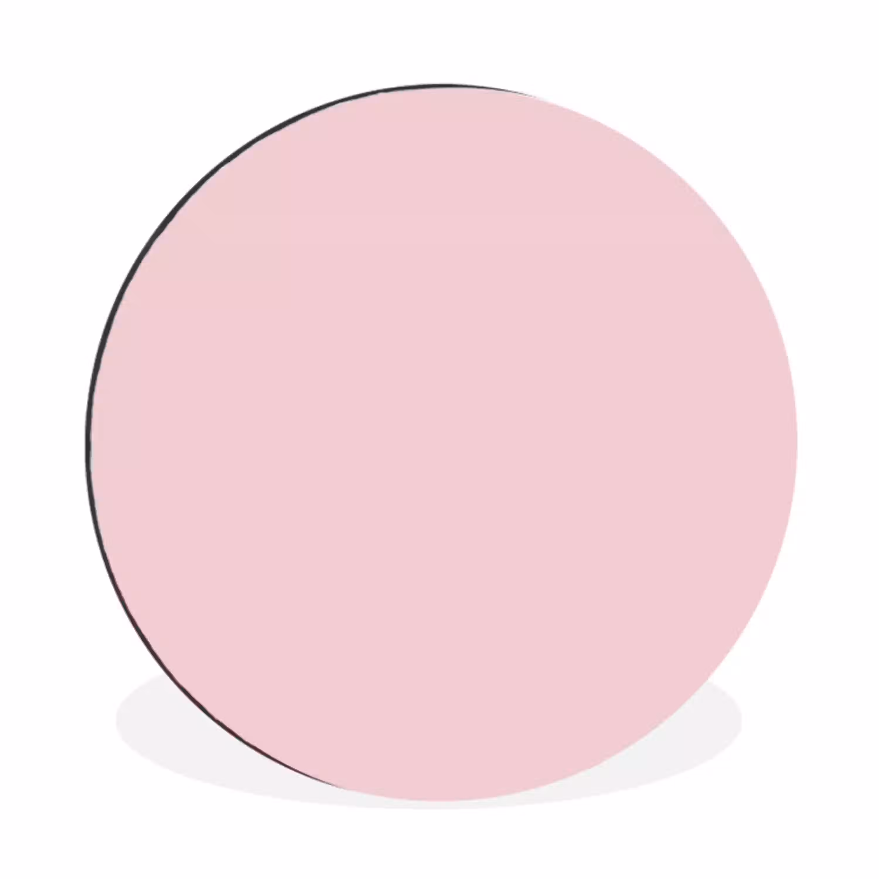 Blush - Pink - Roze Wandcirkel aluminium klein 190 -3d