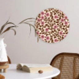 Bloemen - Bladeren - Kleurrijk Wandcirkel kunststof plaat 5mm dik klein 188 -sfeer4