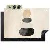 Japandi - Wabi sabi - Beige Inductie beschemer met haakjes klein -3d