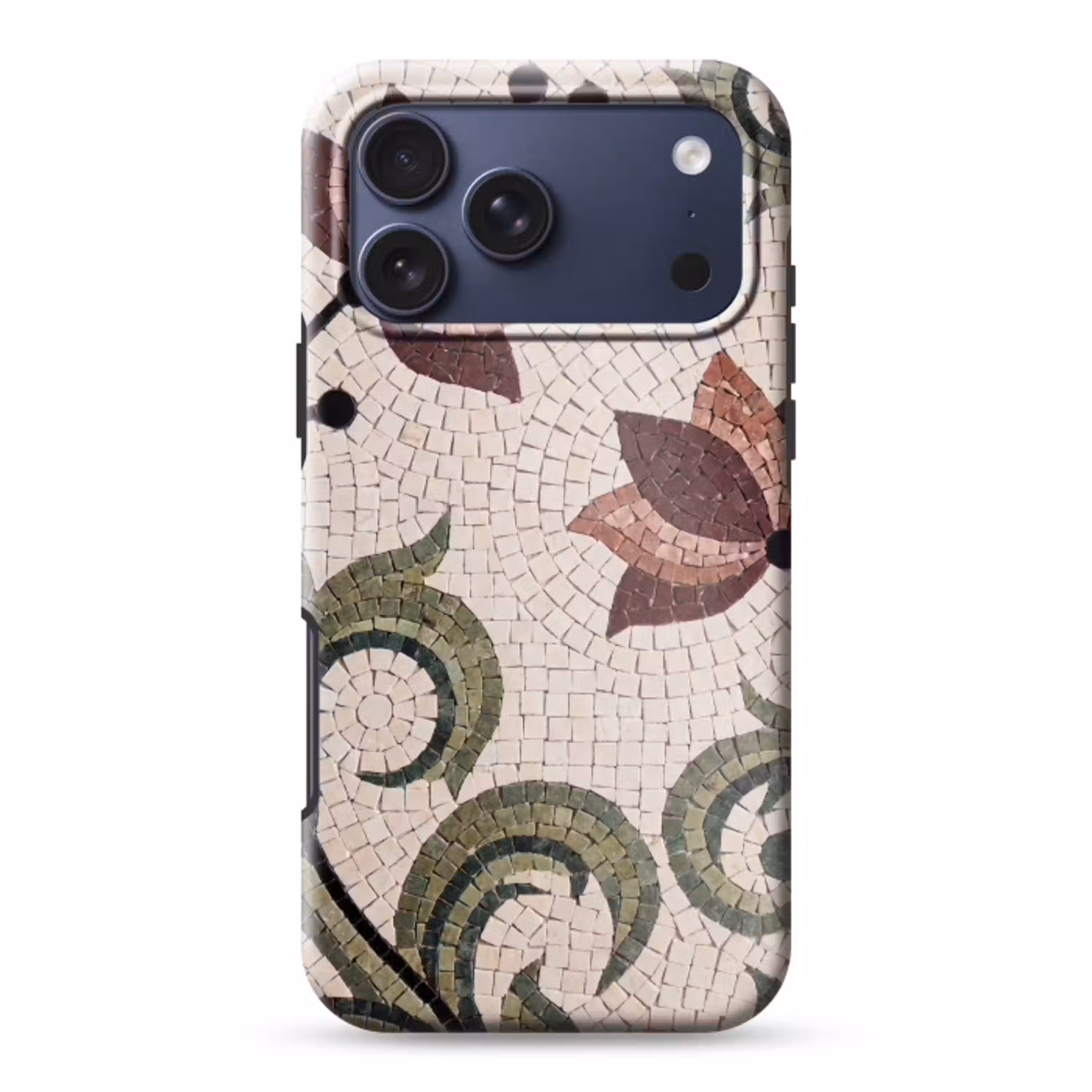 Bloemen - Mozaïek - Patroon - Abstract - Groen Toughcase MagSafe Apple iPhone 17 Pro Max klein -3d