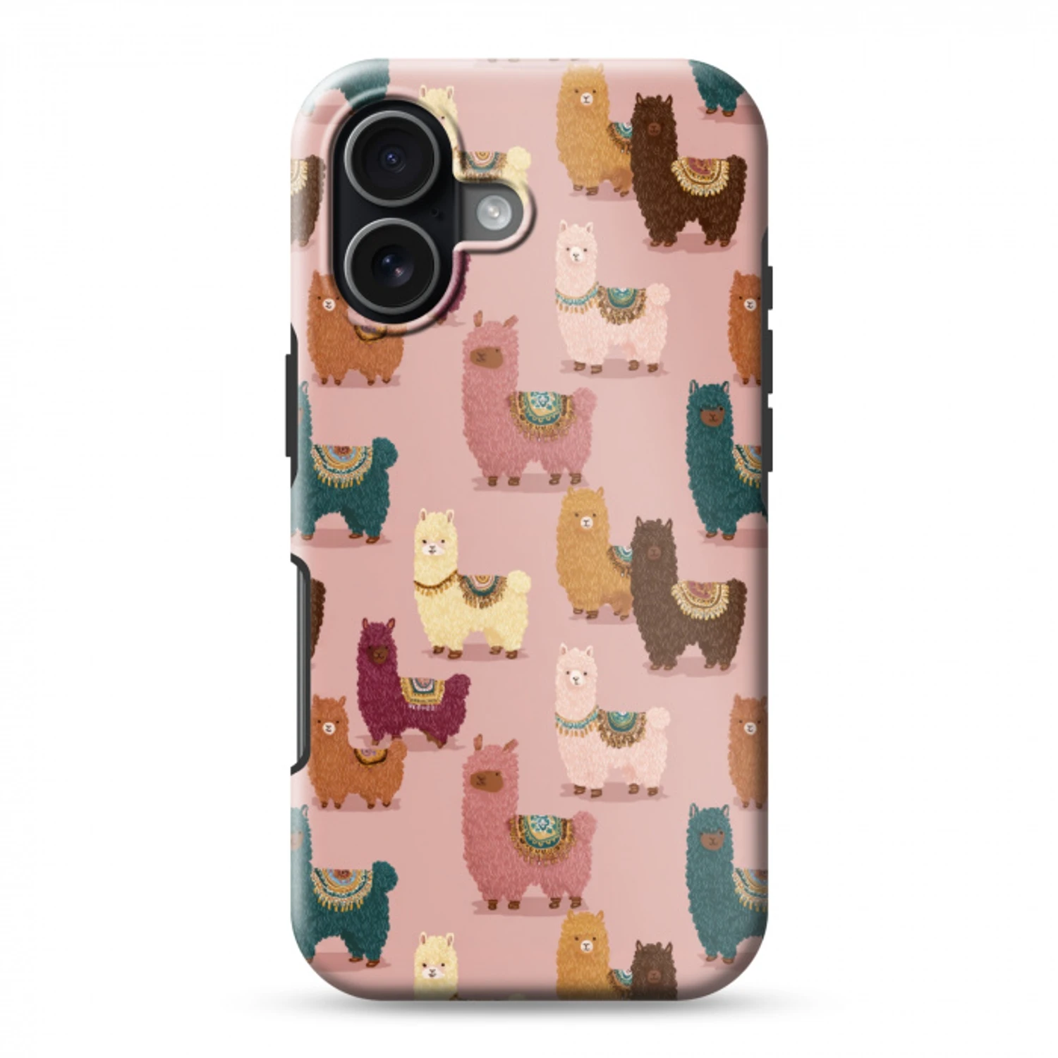 Alpaca's - Patroon - Kleurrijk Toughcase MagSafe Apple iPhone 17 klein 1017 -3d