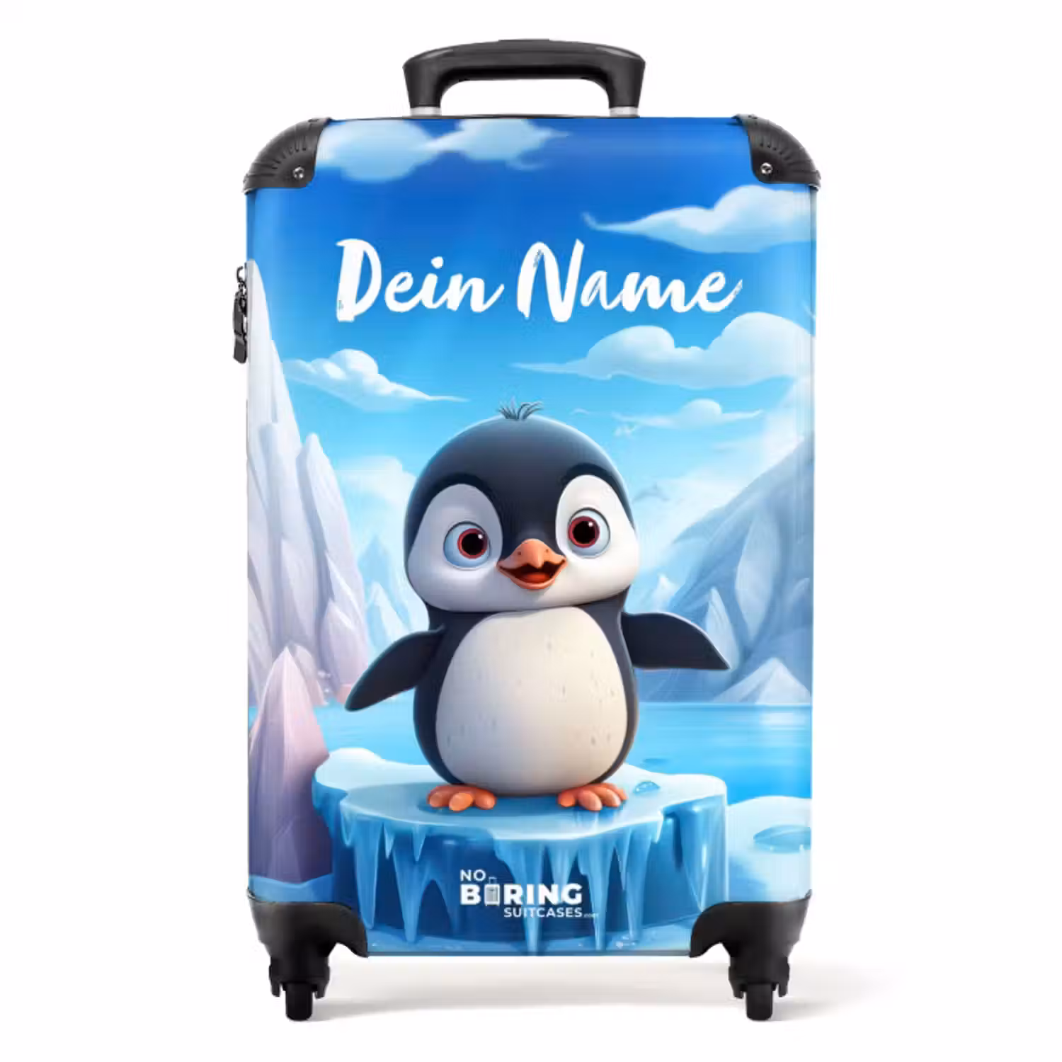 Koffer mit Name - Kleiner Pinguin