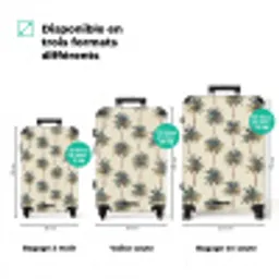 Palmbomen - Tropisch - Groen NBS - Handbagage koffer - Volwassenen Unisex middel zzzzzzVergelijking_3FR