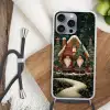 Kerst - Gnomen - Peperkoekhuisje - Rood - Groen Hoesje iPhone 16 Pro Max met koord klein -sfeer4