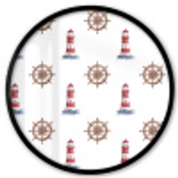Nautisch - Klassiek - Rood Fotolijst rond zonder passe partout klein 856 -3d