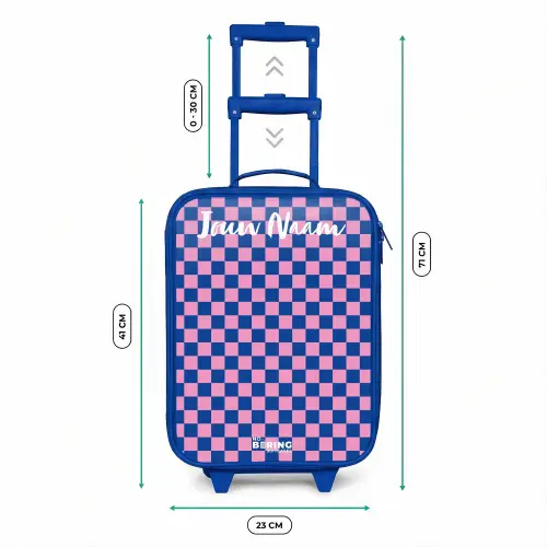 Blokjes - Blauw - Roze Kinderkoffer - Blauw klein -productfoto_formaten