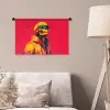 Zonnebril - Schedel - Jas - Rood Wandkleed katoen klein -sfeer4