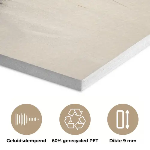 Penseelstreken - Ruw - Abstract - Beige PET vilt klein -closeup_NL