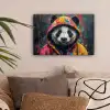 Graffiti - Panda - Jas - Kleurrijk canvas 2cm klein -sfeer1