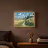 Zandpad - Huis - Bomen - Grasveld Light Box met batterij (Wandlamp) middel -sfeer4