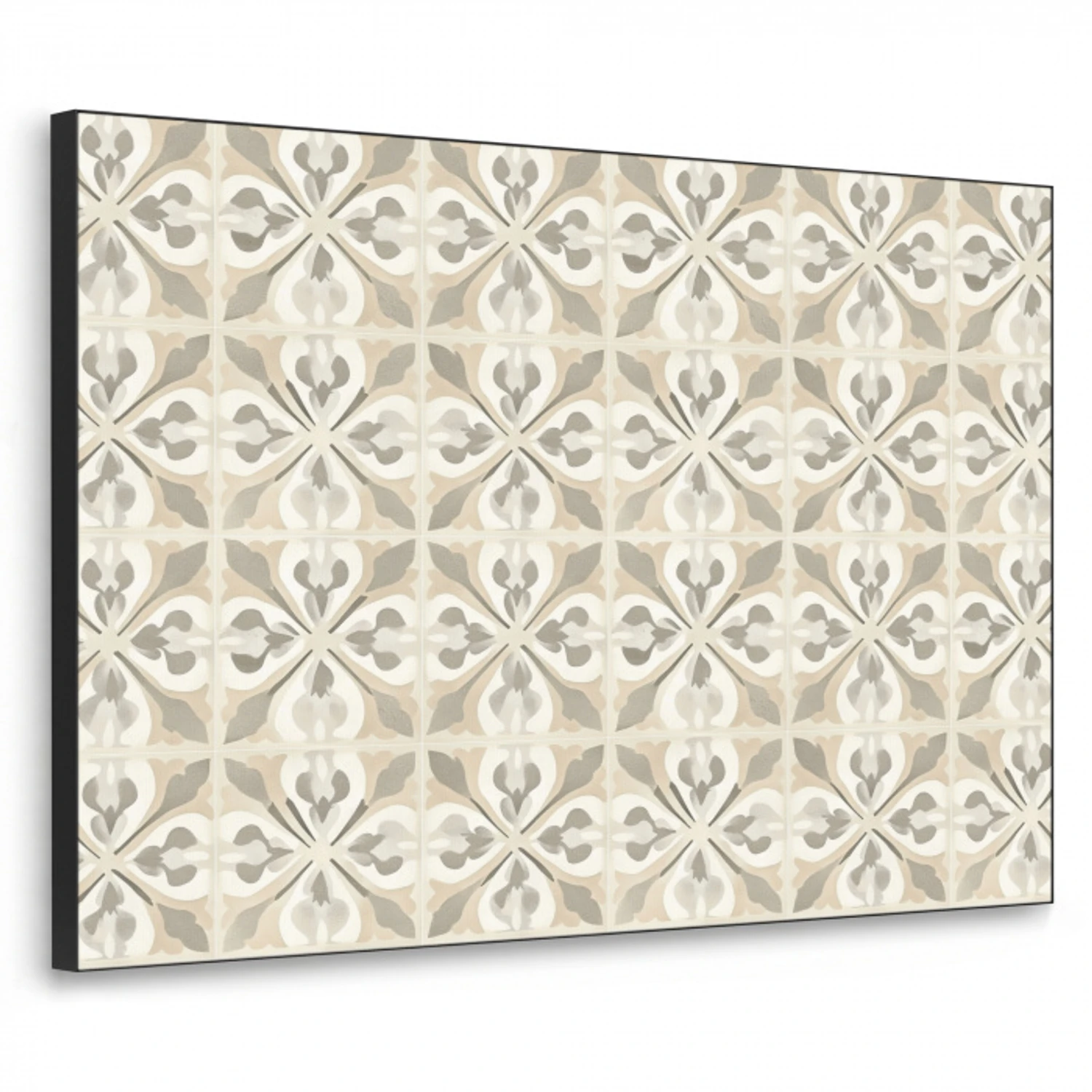 Tegel - Motief - Beige Textielframe zwart klein 947 -3d