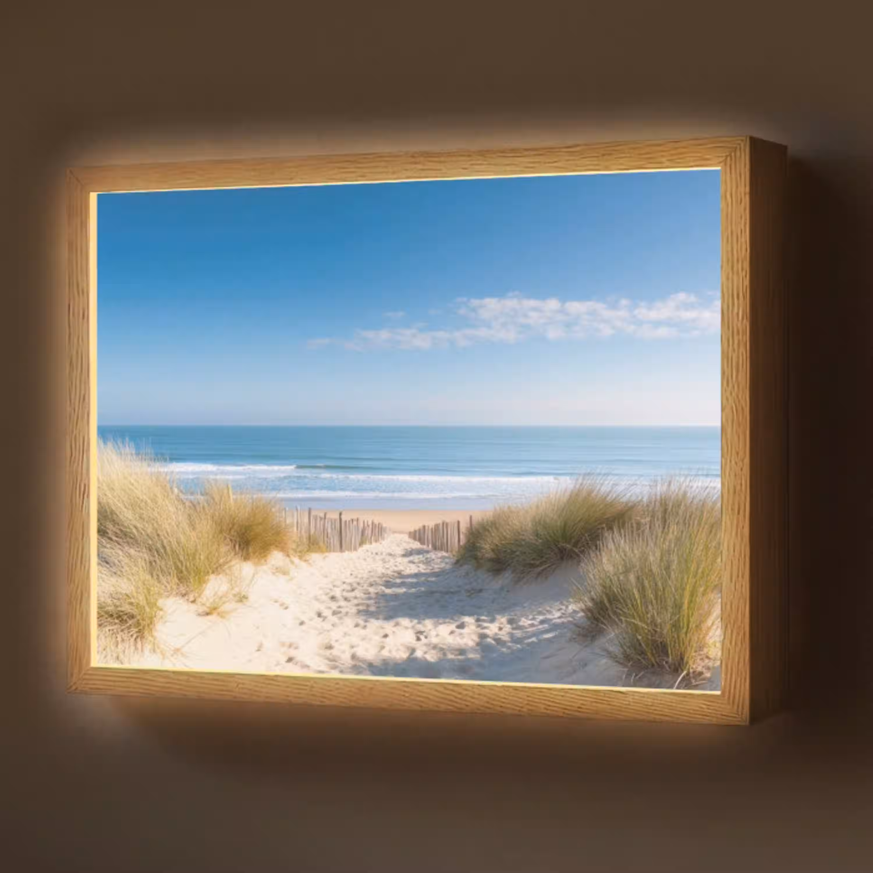 Strand - Zee - Duin - Zand - Zomer Light Box met batterij (Wandlamp) middel -z3d_website