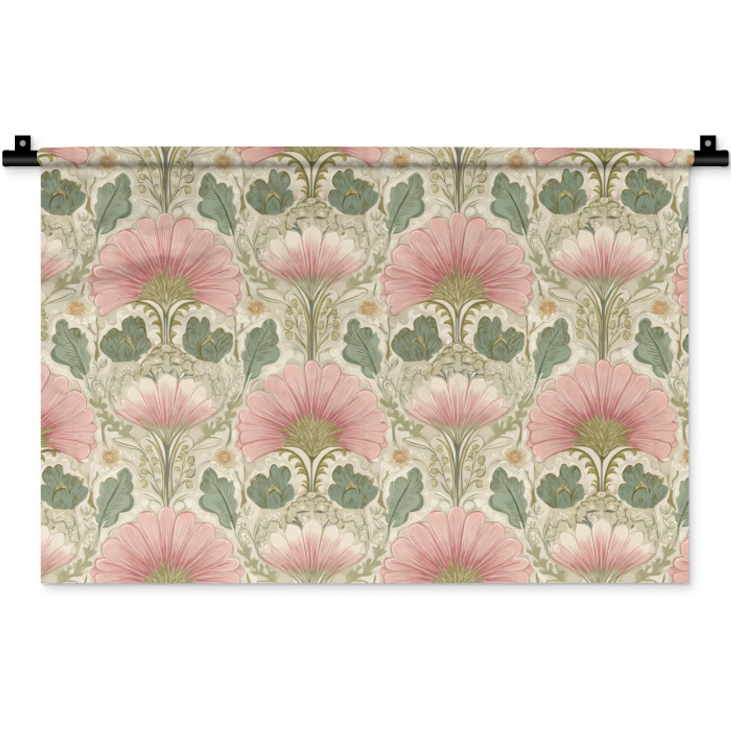 Klassiek - Patroon - Roze Wandkleed katoen klein 269 -zz3d