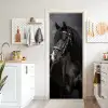 Portret - Paard - Zwart deurposter klein -sfeer5