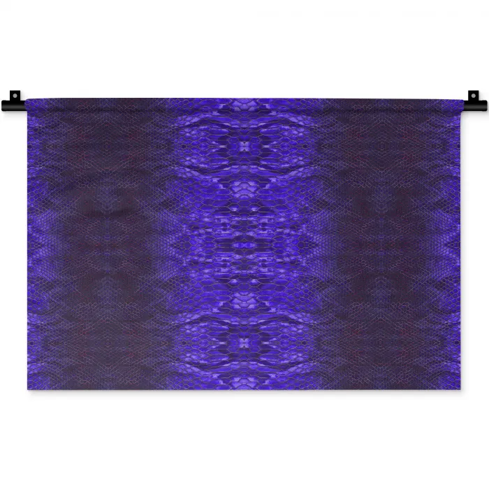 Slang - Boa - Paars - Blauw Wandkleed katoen klein 269 -zz3d