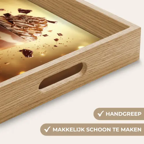 Dessert - Chocolade - Zoet - Eten Dienblad Rechthoek middel -USP_HandgreepNL