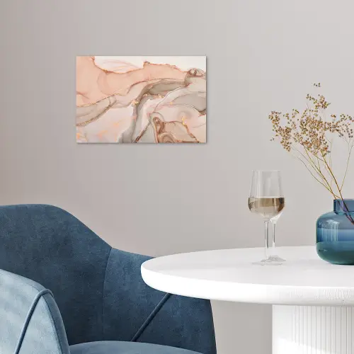 Marmer - Roze - Rosé poster papier klein -sfeer3