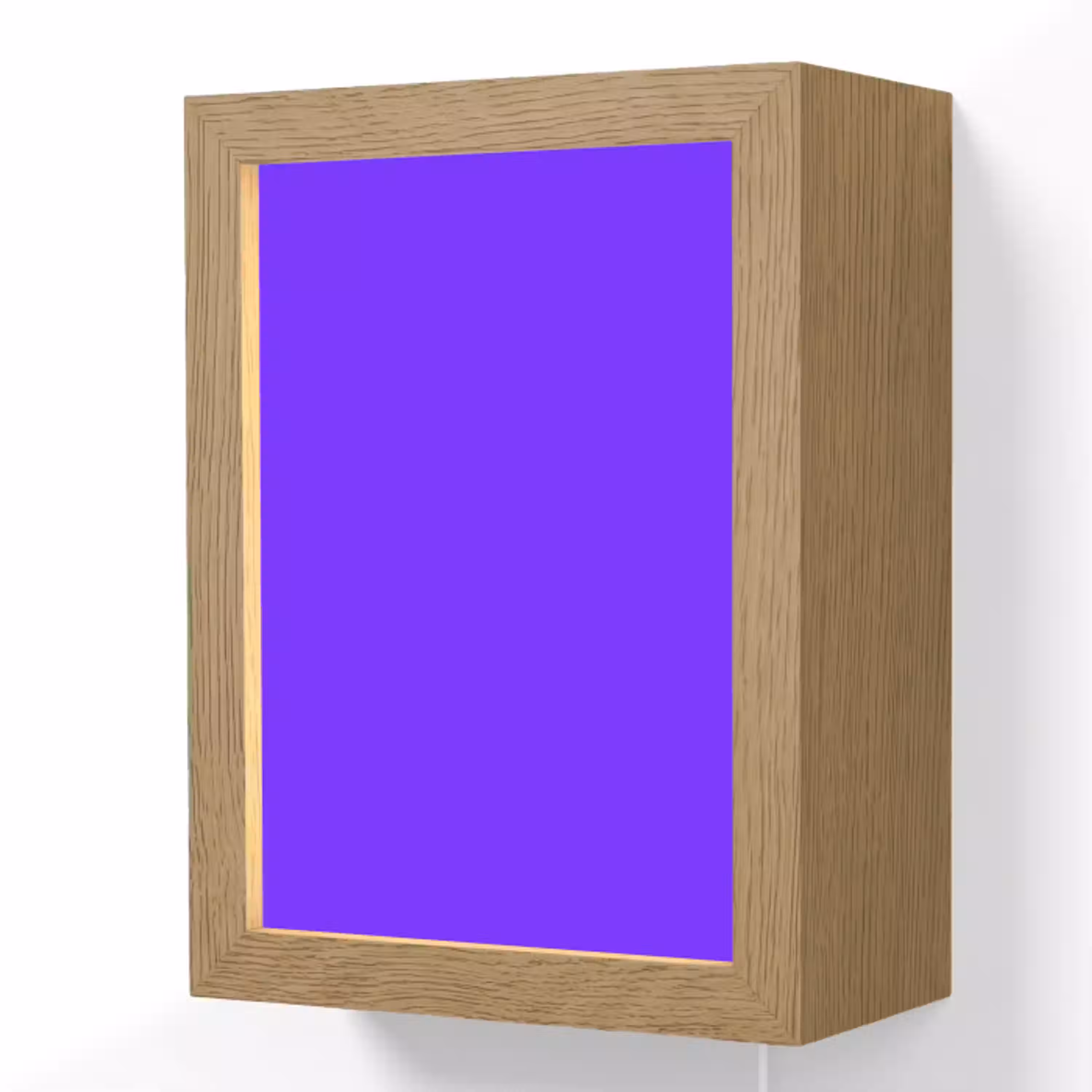 Electric - Indigo - Paars Light Box met kabel (Wandlamp) klein 929 -3d