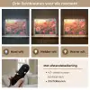 Bloemen - Rozen - Natuur - Roze - Bloem Light Box met batterij (Wandlamp) middel -USP_lichtkleurNL