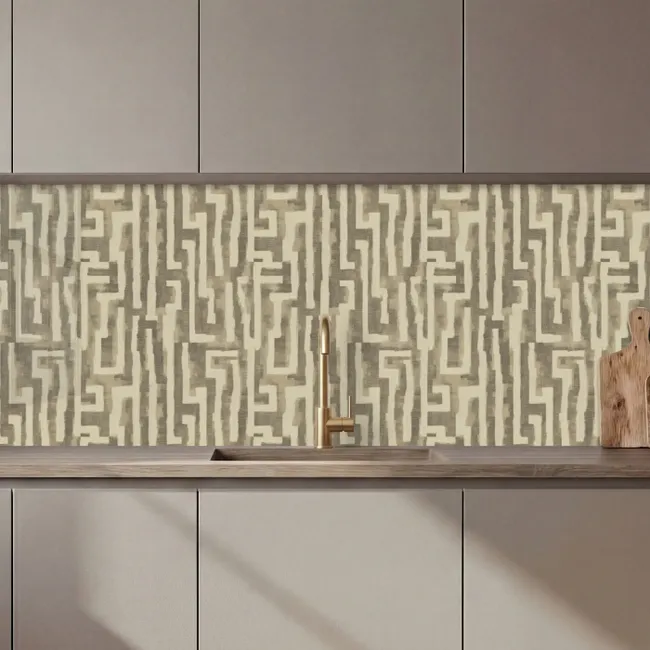 Küchenrückwand - Abstrakt - Geometrisch - Grün