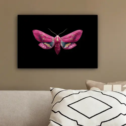Vlinder - Roze - Nachtvlinder canvas 2cm klein -sfeer3