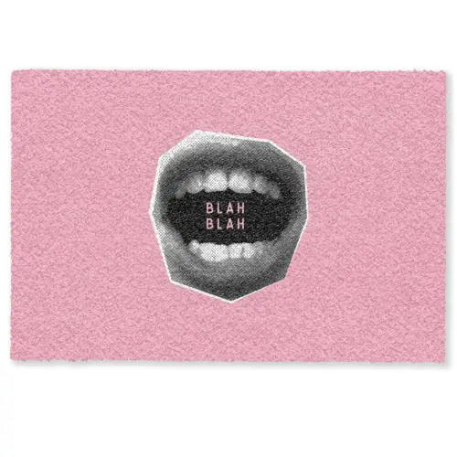 Mond - BLAH BLAH - Roze Deurmat klein -zkaufland3d