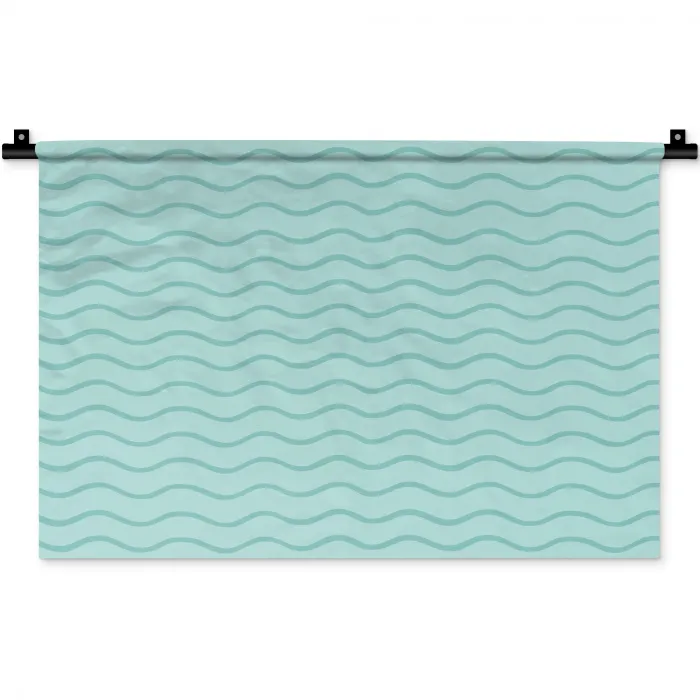 Zee - Dieren - Bluewave - Blauw Wandkleed katoen klein 269 -zz3d
