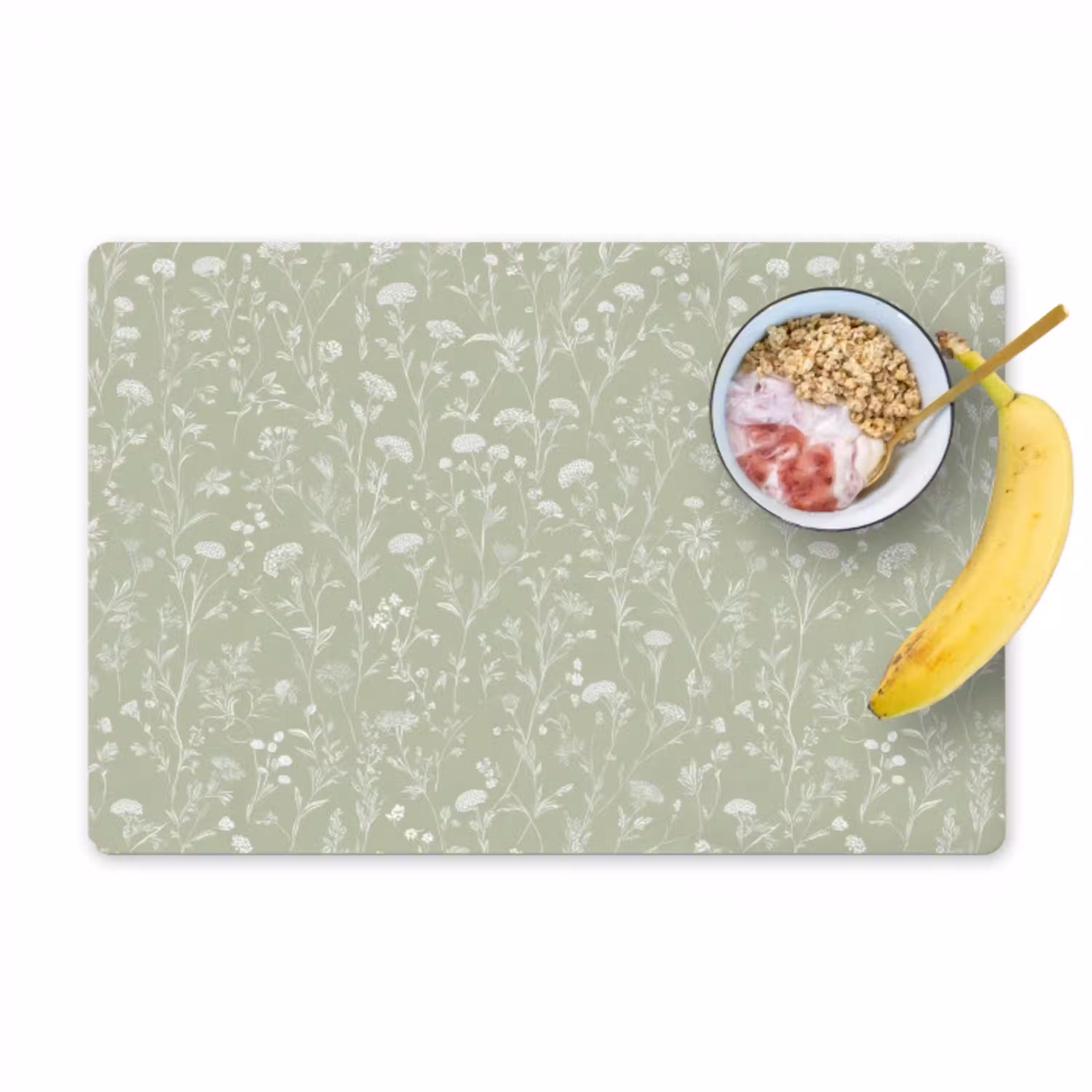 Bloemen - Patroon - Groen Placemat vinyl groot 368 -zzzproduct_Kitchenyeah-website