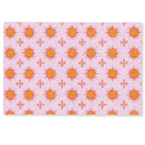 Zon - Patroon - Roze Deurmat klein 898 -zkaufland3d