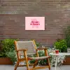 No rain no flowers - Bloem - Roze Tuinposter op houten frame 2 cm dik klein -sfeer3