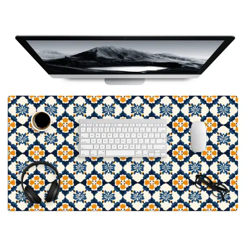 Klassiek - Geometrisch - Blauw Muismat XXL klein 681 -3d