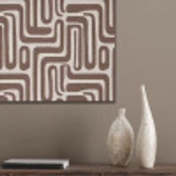 Abstract - Patroon - Bruin PET vilt klein 837 -sfeer6_closeup