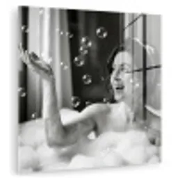 Bad - Bubbels - Zwart - Wit plexiglas 5mm klein -zzzproduct_nieuw