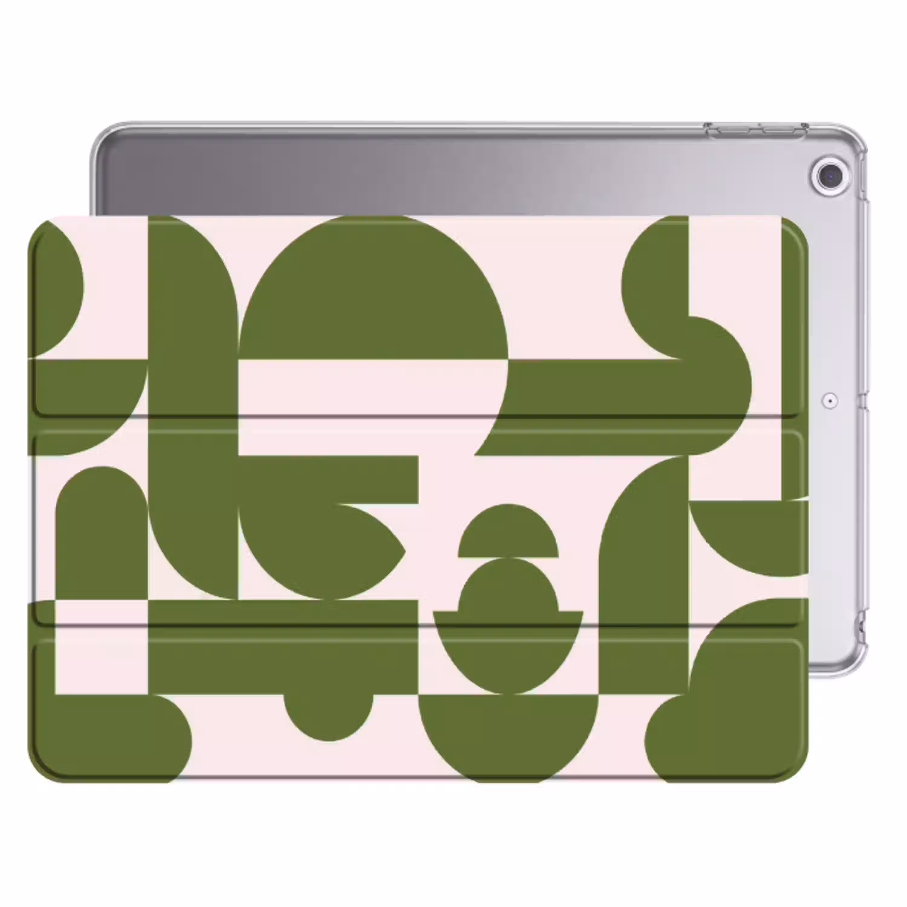 Abstract - Geometrie - Modern - Groen - Wit Apple iPad 2017 middel -threedimensional_3d_global