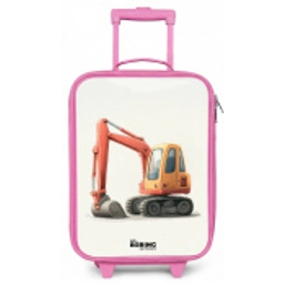 Graafmachine - Getekend - Oranje Kinderkoffer - Roze klein -zz3dotto
