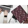 Vierkant - Tegel - Patroon - Paars laptophoes neopreen klein 279 -bureau
