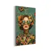 Vrouw - Bloemen - Vlinders - Natuur - Vintage aluminium wit klein -3d