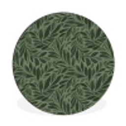 Bladeren - Organisch - Groen Wandcirkel aluminium klein 190 -3d