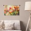 Tulpen - Sprookjesachtig - Kleurrijk Wandkleed katoen klein -sfeer4