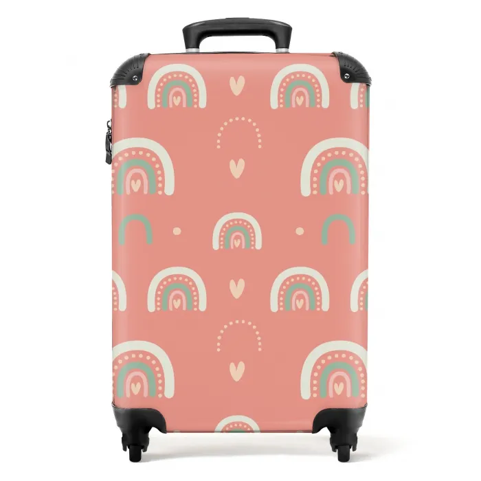 Koraal kleurenbogen NBS - Handbagage koffer - Unisex middel -productfoto_recht